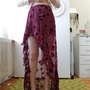 *sold* For love and lemons sophie velvet skirt